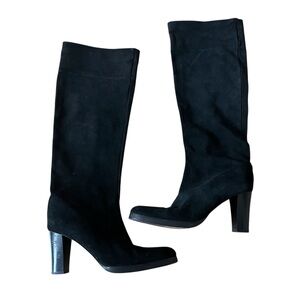 Michael Kors Suede Heeled Knee High Boots